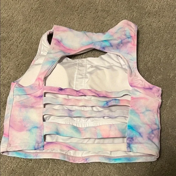 Kiava Tie-Dye Crop Top Gym to Swim - Picture 3 of 4